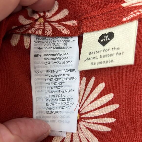 Madewell AK023 sash-Tie Wrap Top in in Daisy Daydream size XS NWT - Picture 8 of 8